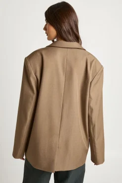 boohoo Blazer Oversized à Boutonnage Simple<Femme Tailleurs|Looks Preppy