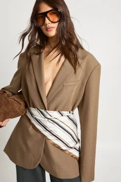 boohoo Blazer Oversized à Boutonnage Simple<Femme Tailleurs|Looks Preppy