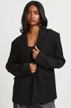 boohoo Blazer Oversized à Boutonnage Simple<Femme Blazers|Vestes & Manteaux