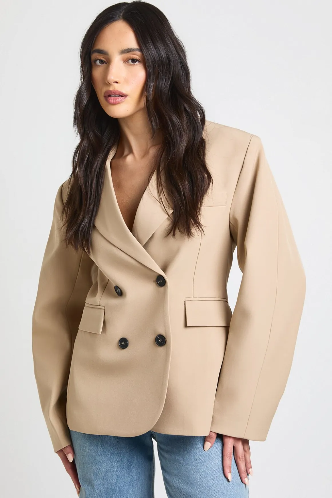 Blazer Oversize À Double Boutonnage