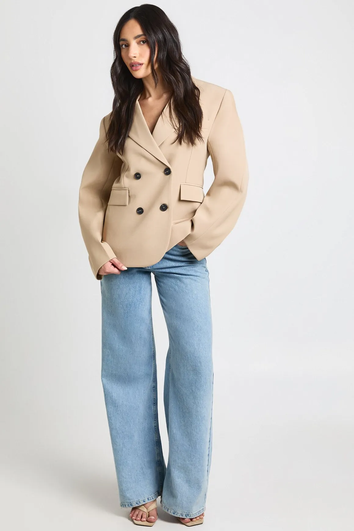Blazer Oversize À Double Boutonnage