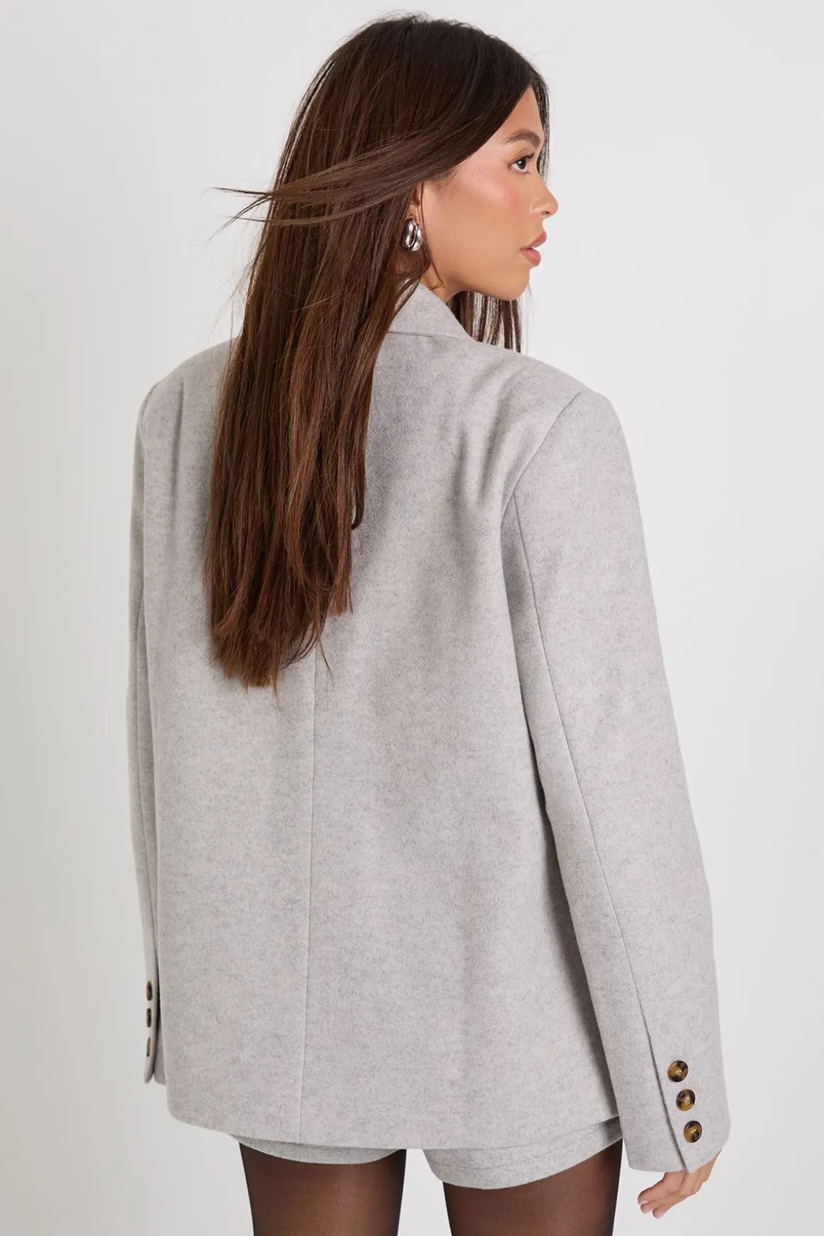 Blazer Oversize En Laine Coupe Tailleur
