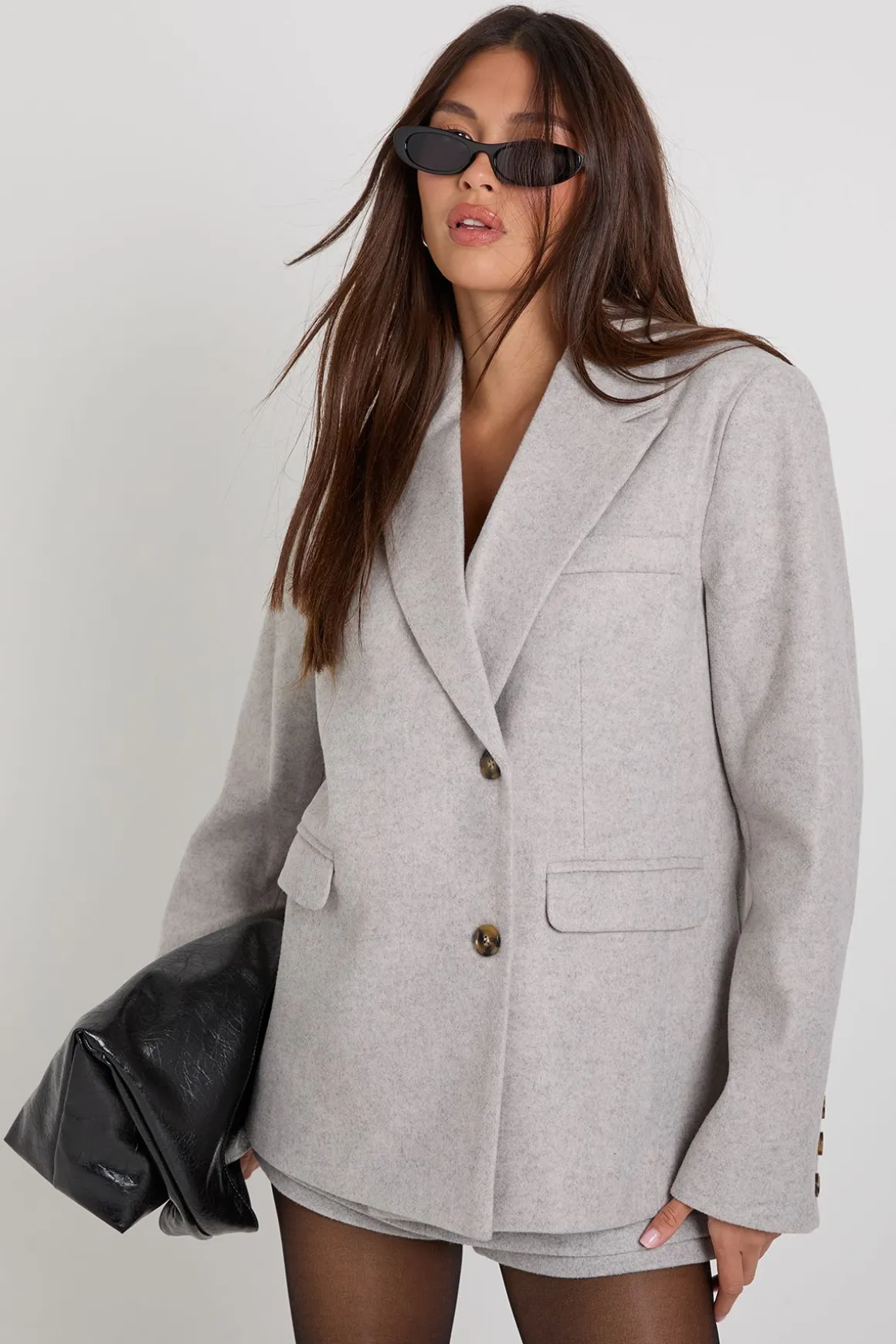 Blazer Oversize En Laine Coupe Tailleur