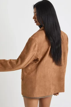 boohoo Blazer oversize en suédé synthétique<Femme Tailleurs|Blazers