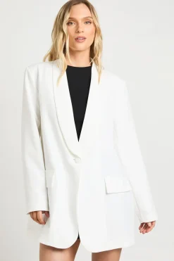 Blazer Oversize Plongeant À Épaulettes Petite
