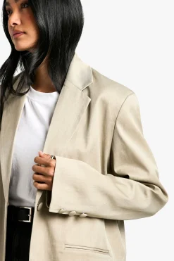 boohoo Blazer oversize à simple boutonnage sur-mesure<Femme Blazers|Vestes & Manteaux