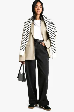 boohoo Blazer oversize à simple boutonnage sur-mesure<Femme Blazers|Vestes & Manteaux