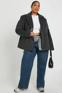Blazer oversize à simple boutonnage Plus