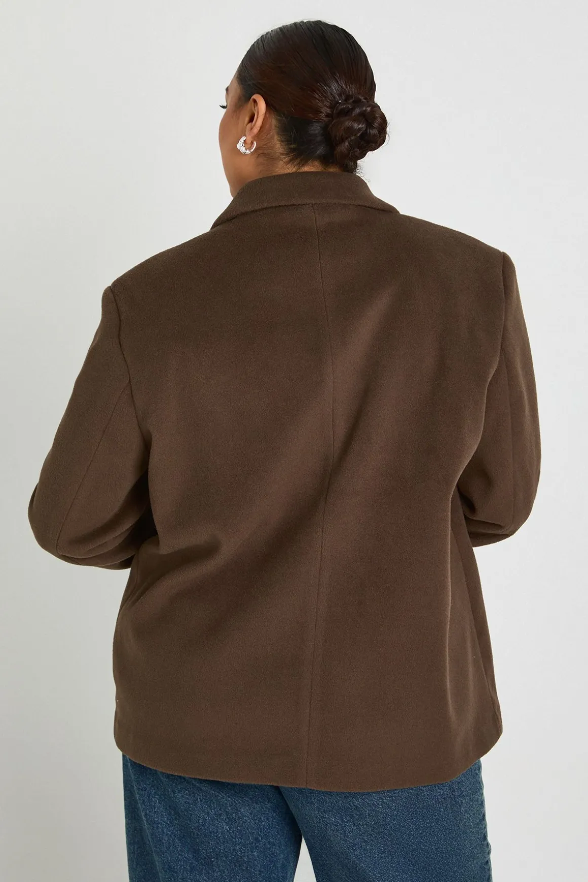 Blazer oversize à simple boutonnage Plus