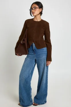 Blazer Peplum en Synthétique