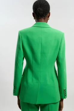 Blazer Petite Ajusté Stretch À Simple Boutonnage