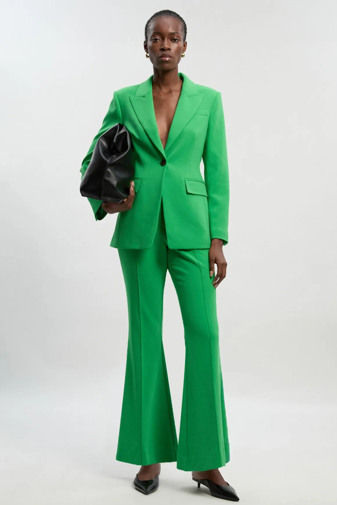 Blazer Petite Ajusté Stretch À Simple Boutonnage