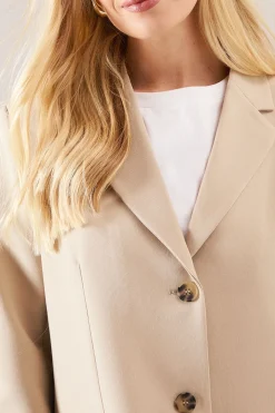Blazer Petite à Boutonnage Simple Deux Boutons