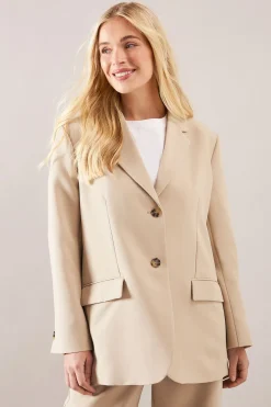 Blazer Petite à Boutonnage Simple Deux Boutons