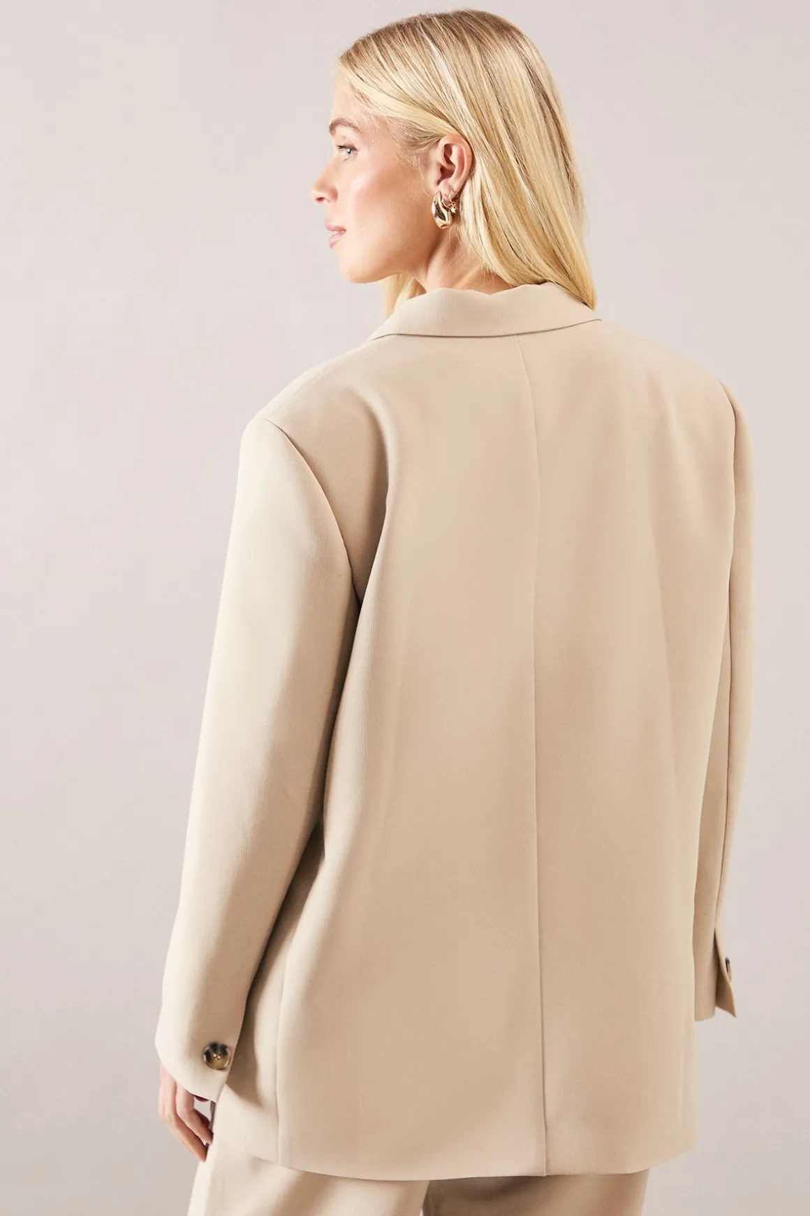 Blazer Petite à Boutonnage Simple Deux Boutons