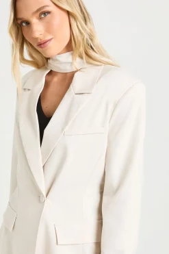 Blazer Petite Cintré Avec Détail Foulard