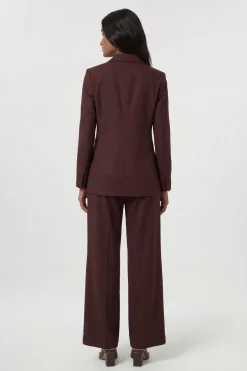 Blazer Petite Cintré À Simple Boutonnage En Mélange Tencel