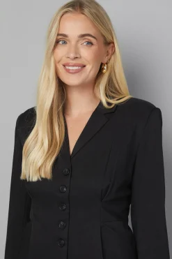 Blazer Petite à Détails Plissés