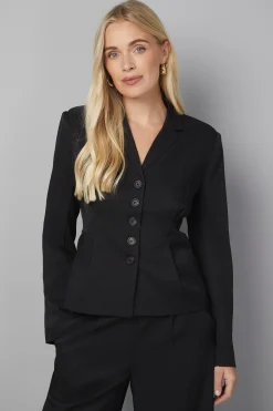 Blazer Petite à Détails Plissés