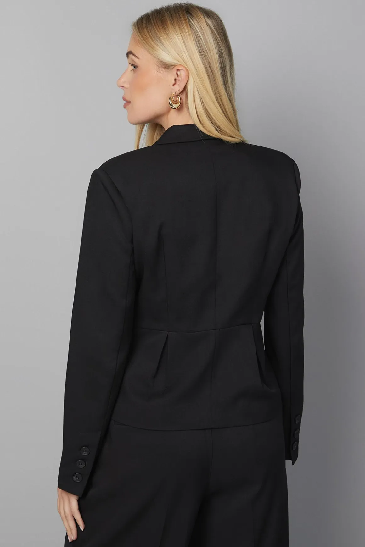Blazer Petite à Détails Plissés