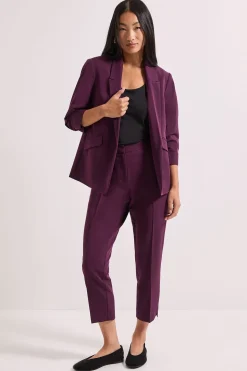 Blazer Petite à Manches Froncées