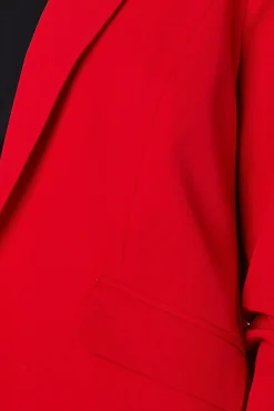 Blazer Petite à Manches Froncées
