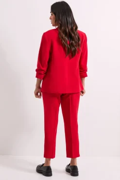 Blazer Petite à Manches Froncées