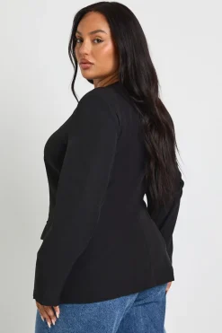 Blazer Plus boutonné à ourlet fendu