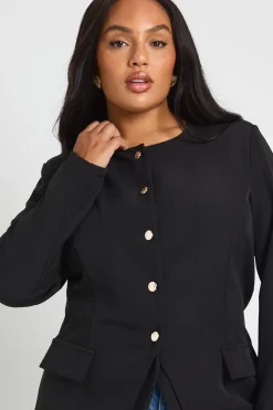 Blazer Plus boutonné à ourlet fendu