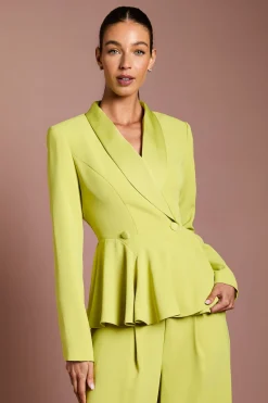 Blazer Péplum En Satin
