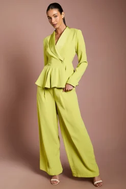 Blazer Péplum En Satin