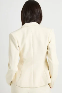 Blazer Péplum À Taille Cintrée