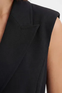 KarenMillen Blazer Sans Manches Ajusté À Détail Cache-cœur Doux<Femme Tailleurs|Blazers