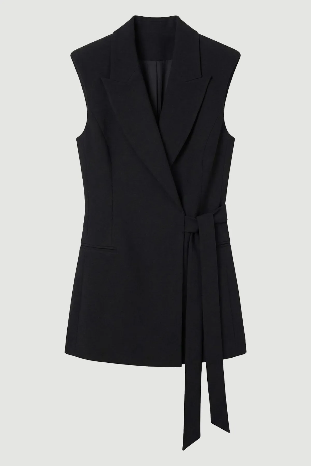 KarenMillen Blazer Sans Manches Ajusté À Détail Cache-cœur Doux<Femme Tailleurs|Blazers
