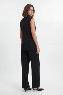 KarenMillen Blazer Sans Manches Ajusté À Détail Cache-cœur Doux<Femme Tailleurs|Blazers