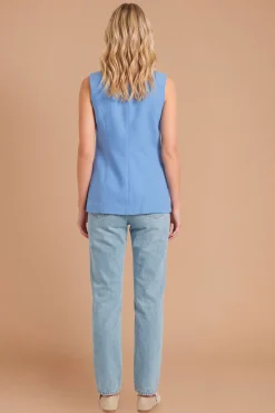 Blazer Sans Manches Petite Avec Détail De Poches