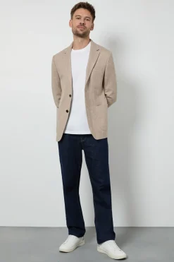 Burton Blazer Slim Fit Texturé à Poches Plaquées<Homme Costumes Et Tenues Formelles