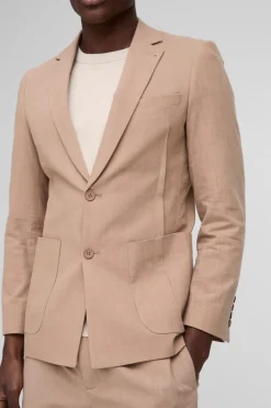 Blazer Slim Fit en mélange de lin