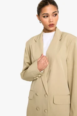 Blazer surdimensionné ajusté en tissu tissé