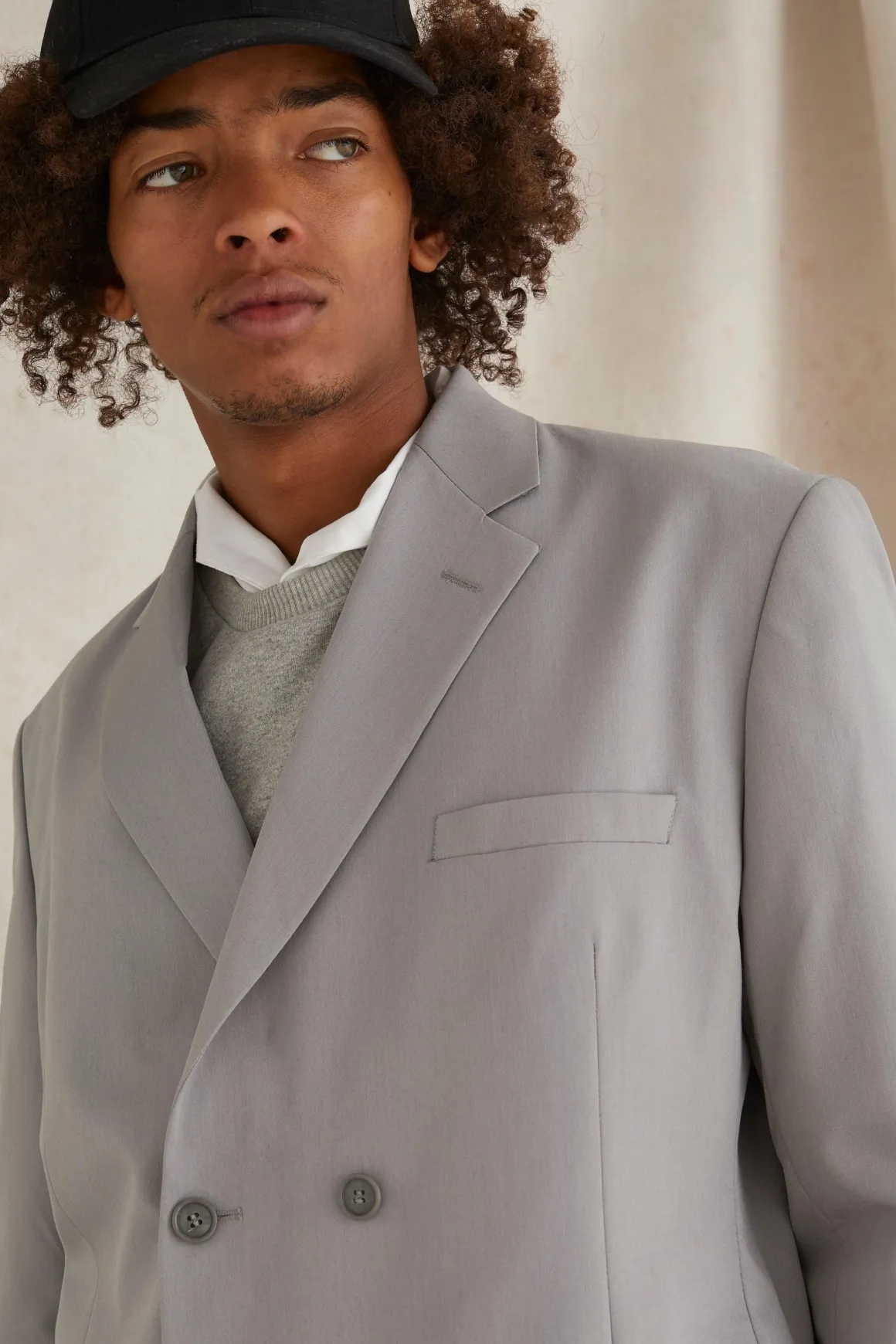 Blazer surdimensionné à double boutonnage