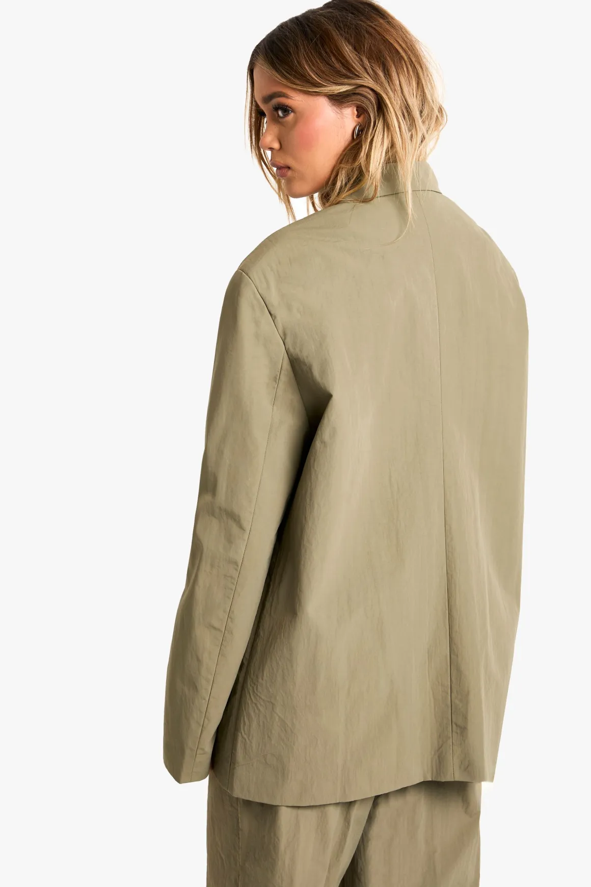 Blazer surdimensionné en nylon ajusté