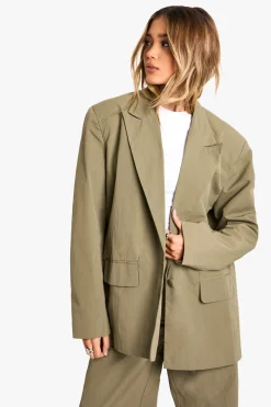 Blazer surdimensionné en nylon ajusté