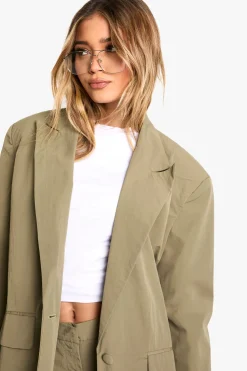 Blazer surdimensionné en nylon ajusté