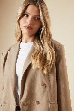 Dorothy Perkins Blazer Surdimensionné à Rayures Double Boutonnage<Femme Tailleurs|Blazers