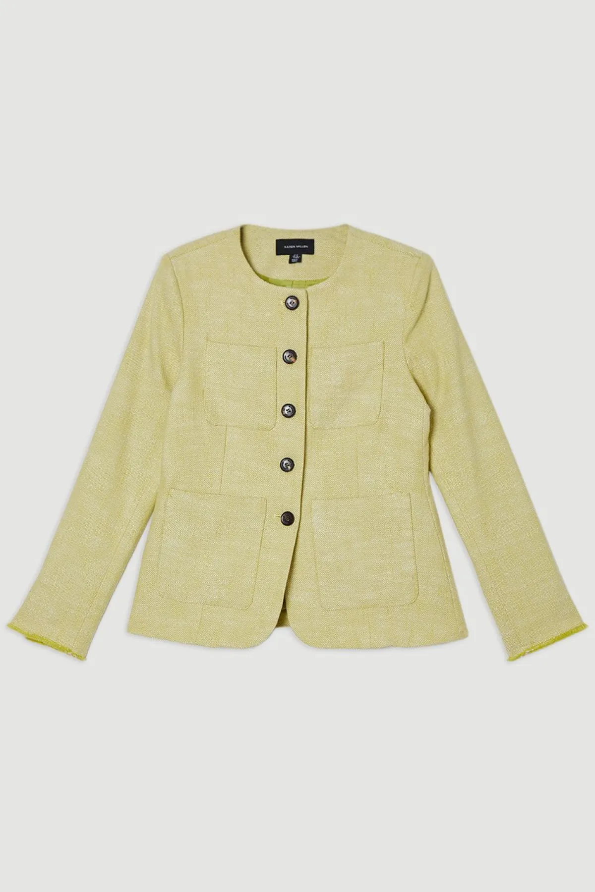KarenMillen Blazer sur mesure en tweed printanier à poche avant<Femme Tailleurs|Blazers