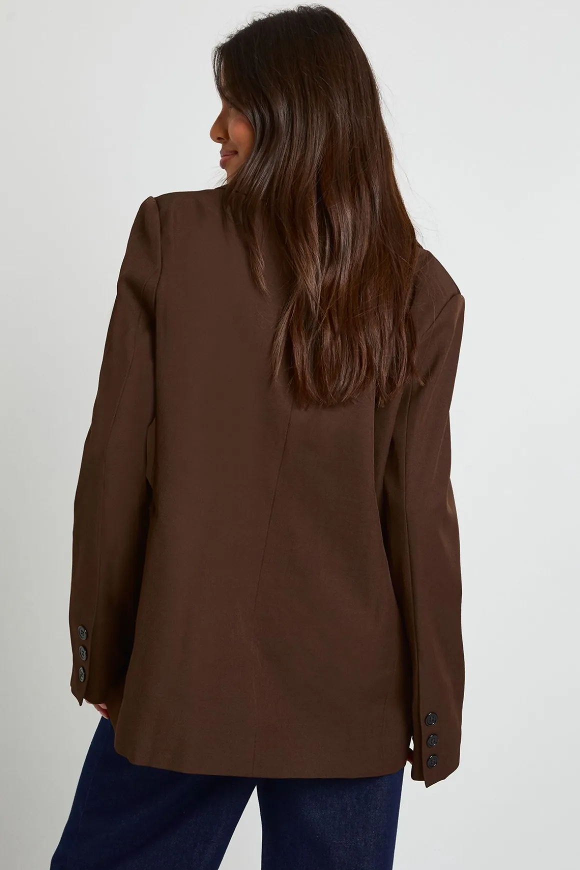 Blazer sur mesure oversize à simple boutonnage