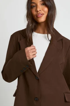 Blazer sur mesure oversize à simple boutonnage