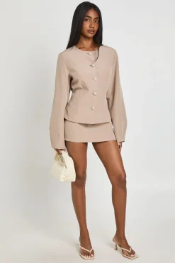 boohoo Blazer Taille Cintrée À Manches Cocon<Femme Tailleurs|Blazers