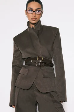 Blazer Taille Froncée Cintrée