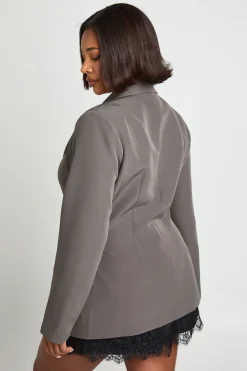 Blazer à taille froncée Plus